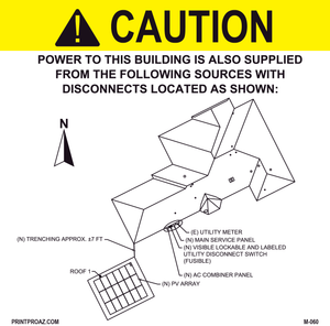 6.5X6.5 Aluminum Solar Custom Sign M-060