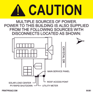 5X5 Aluminum Solar Custom Sign M-061