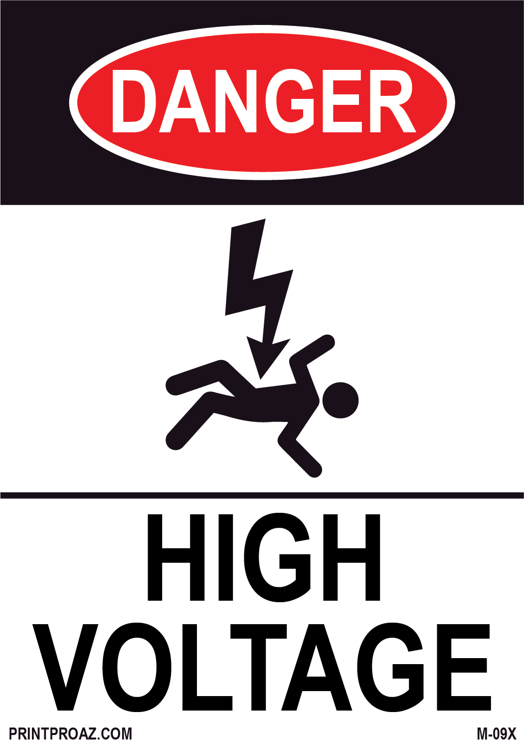 Aluminum Danger Electrical Sign Label M-093-098