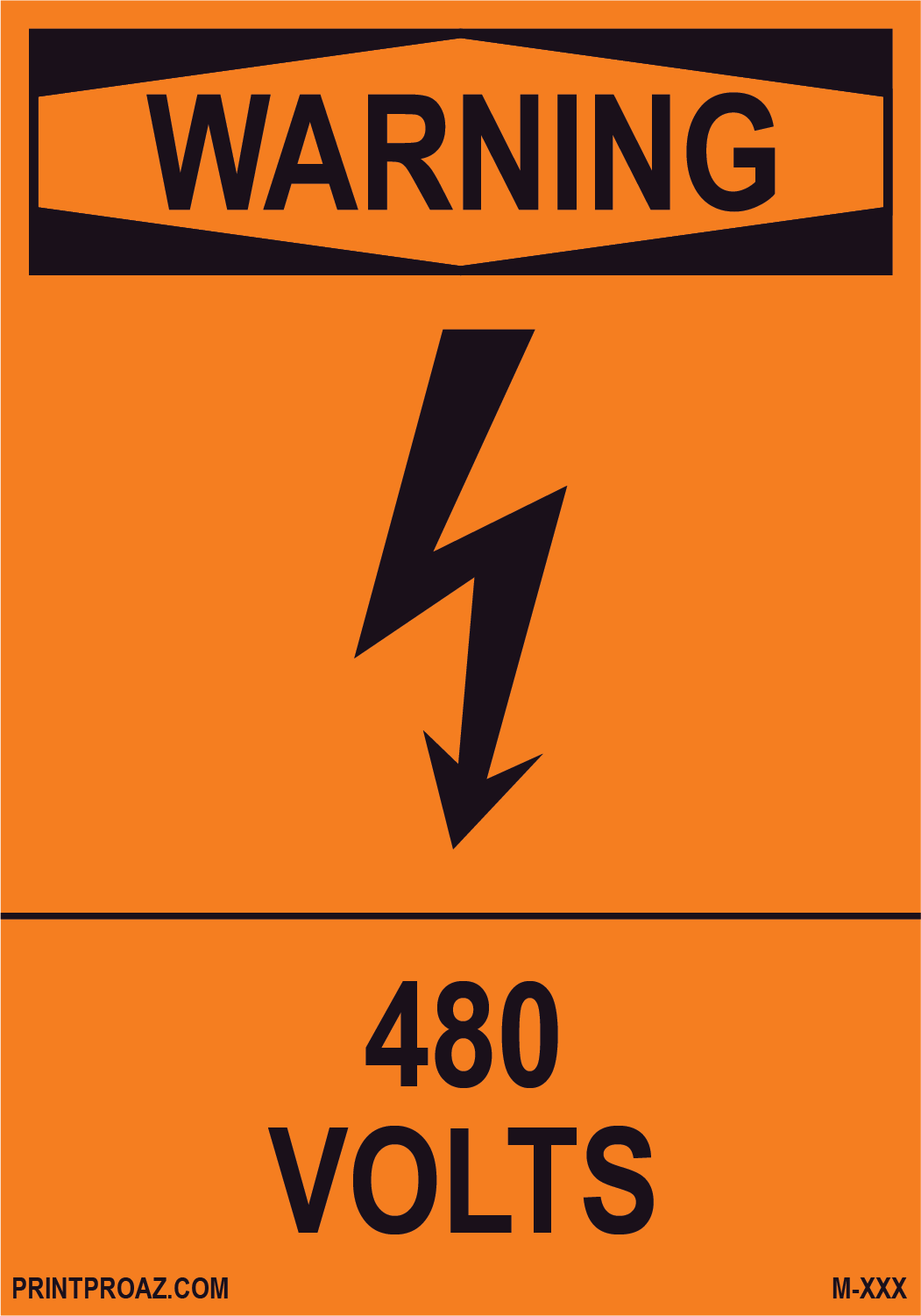 Aluminum Solar Warning Sign Label M-1053-1058