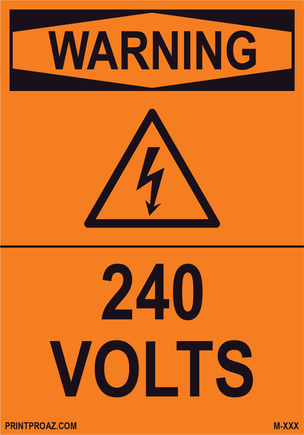 Aluminum Solar Warning Sign Label M-1065-1070