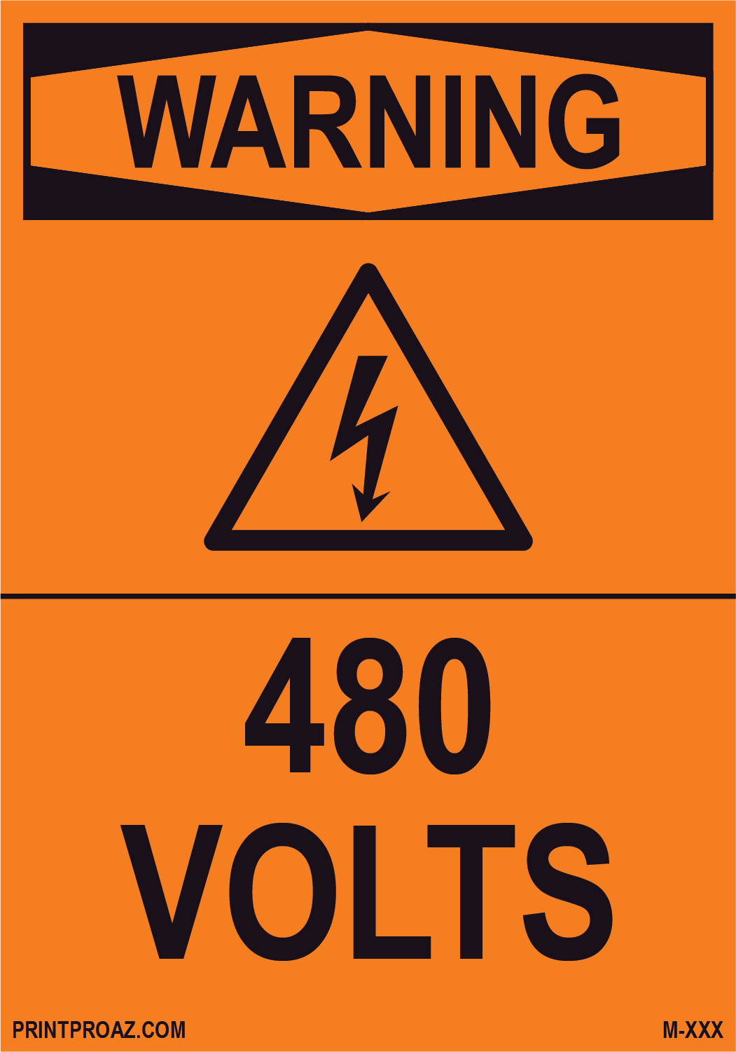 Aluminum Solar Warning Sign Label M-1071-1076