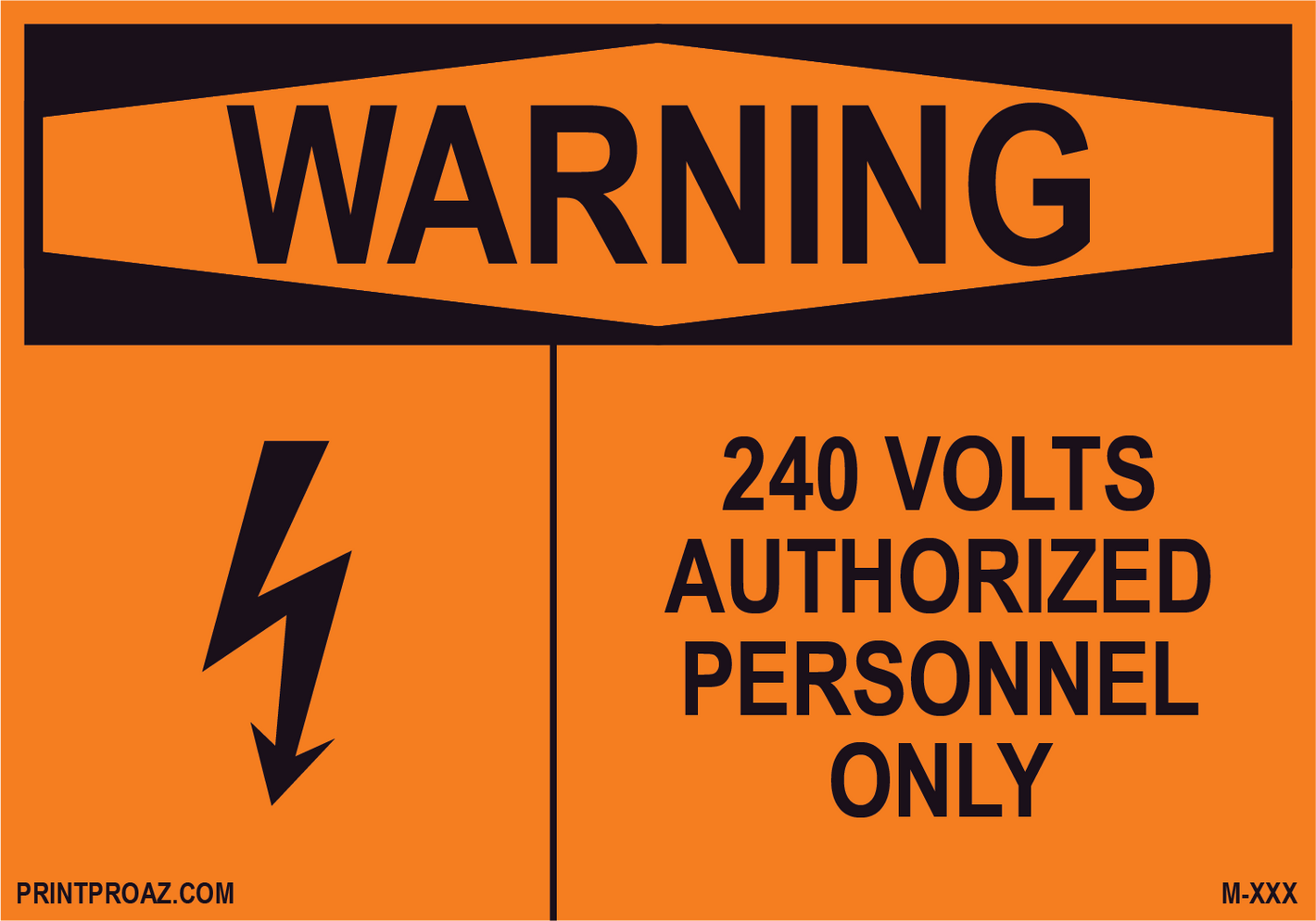 Aluminum Solar Warning Sign Label M-1077-1082