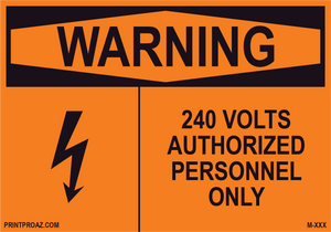 Aluminum Solar Warning Sign Label M-1077-1082