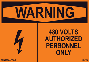 Aluminum Solar Warning Sign Label M-1083-1088