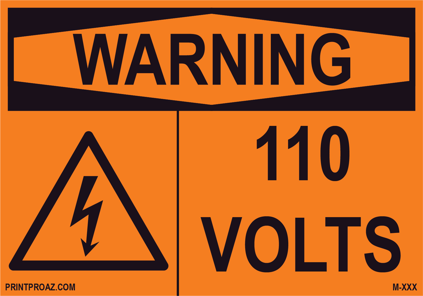 Aluminum Solar Warning Sign Label M-1095-1100