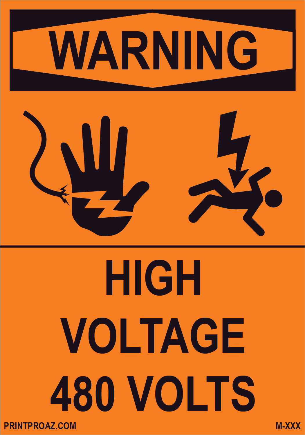 Aluminum Solar Warning Sign Label M-1119-1124