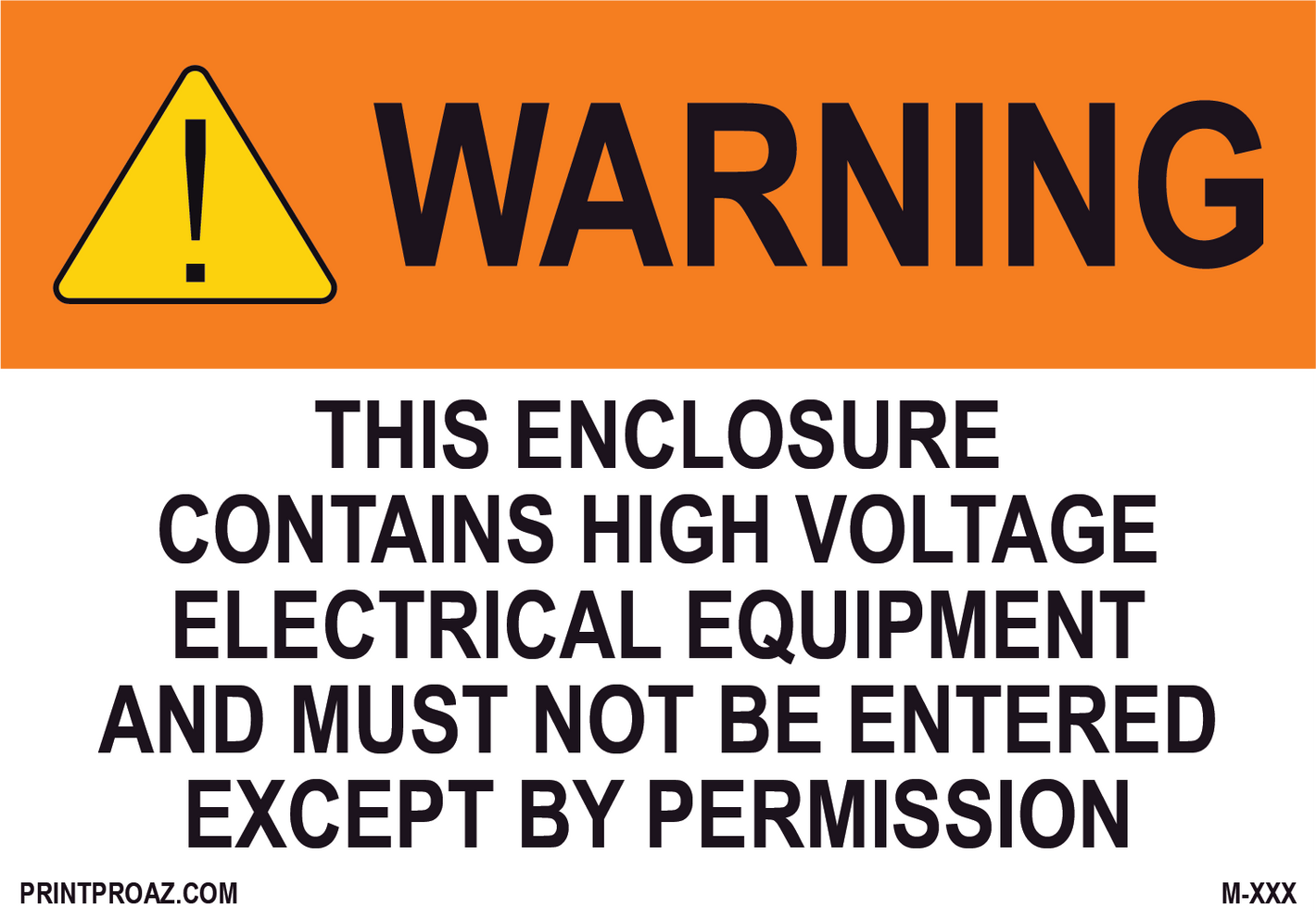 Aluminum Solar Warning Sign Label M-1155-1160