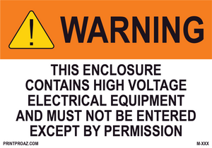 Aluminum Solar Warning Sign Label M-1155-1160