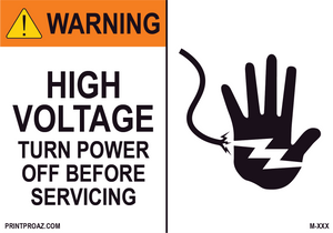 Aluminum Solar Warning Sign Label M-1179-1184