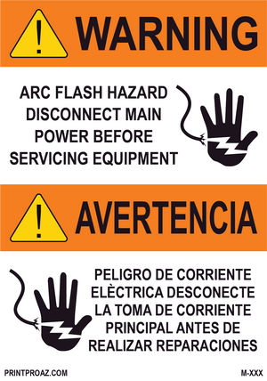 Aluminum Danger Electrical Sign Label M-1197-1202