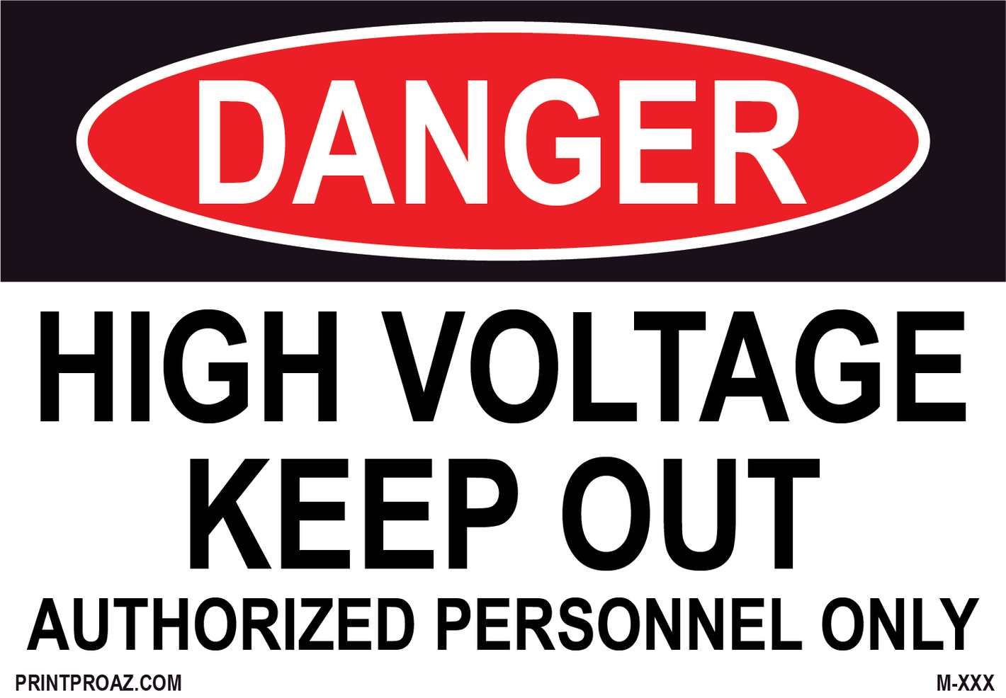 Aluminum Danger Electrical Sign Label M-117-122