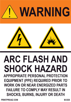 Aluminum Solar Warning Sign Label M-1203-1208