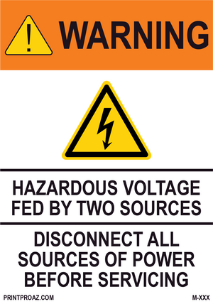 Aluminum Solar Warning Sign Label M-1209-1214