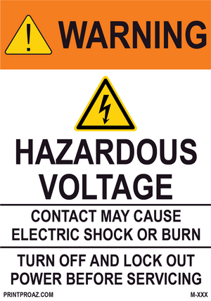 Aluminum Solar Warning Sign Label M-1215-1220