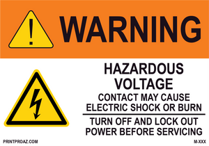 Aluminum Solar Warning Sign Label M-1221-1226