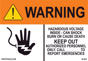 Aluminum Solar Warning Sign Label M-1233-1238