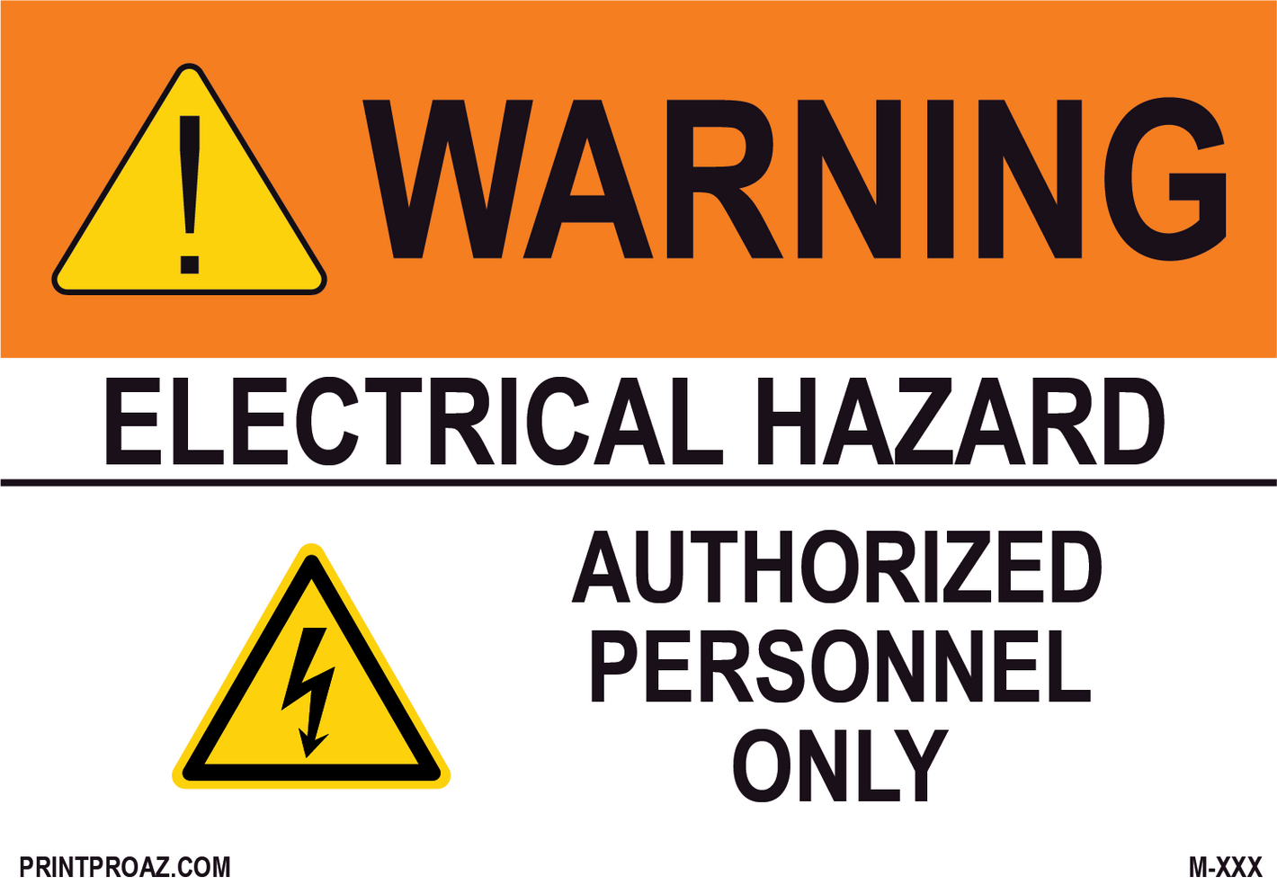 Aluminum Danger Electrical Sign Label M-1275-1280