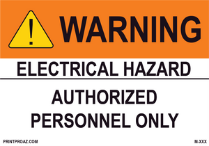 Aluminum Solar Warning Sign Label M-1281-1286