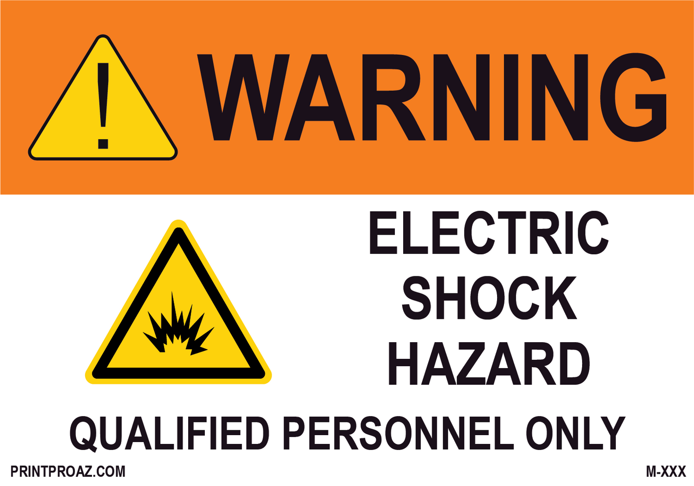 Aluminum Solar Warning Sign Label M-1287-1292