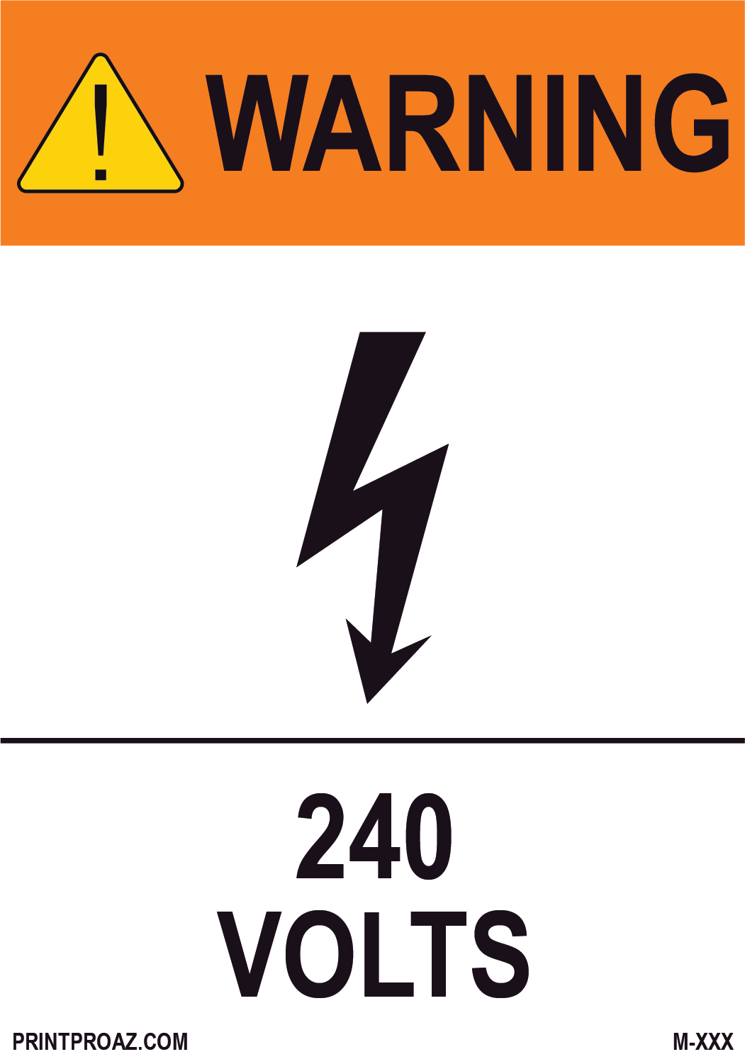 Aluminum Solar Warning Sign Label M-1329-1334