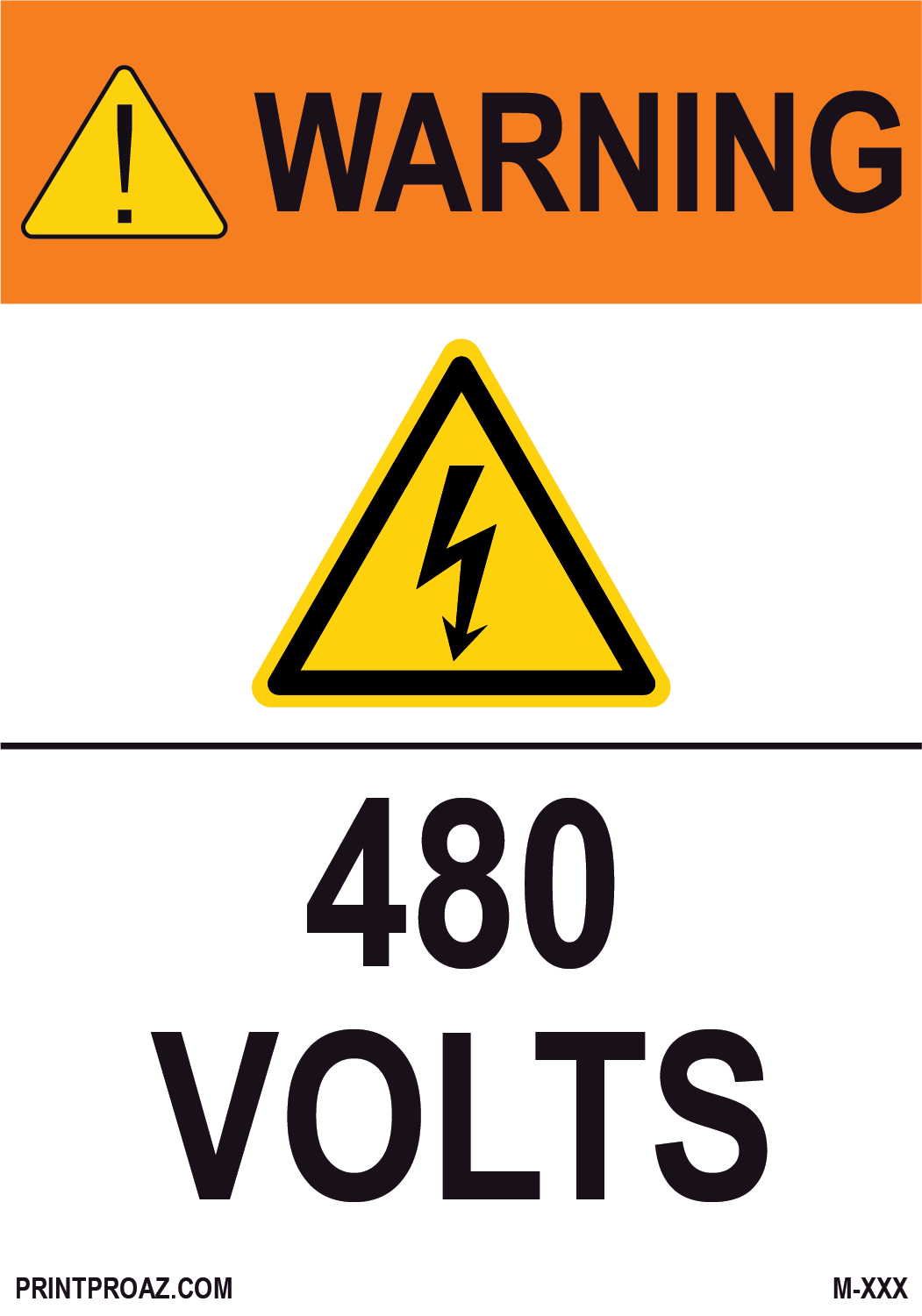 Aluminum Solar Warning Sign Label M-1347-1352