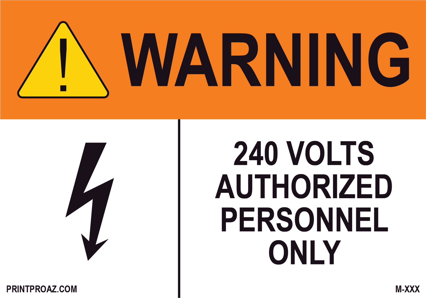 Aluminum Solar Warning Sign Label M-1359-1364