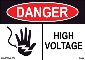 Aluminum Danger Electrical Sign Label M-135-140