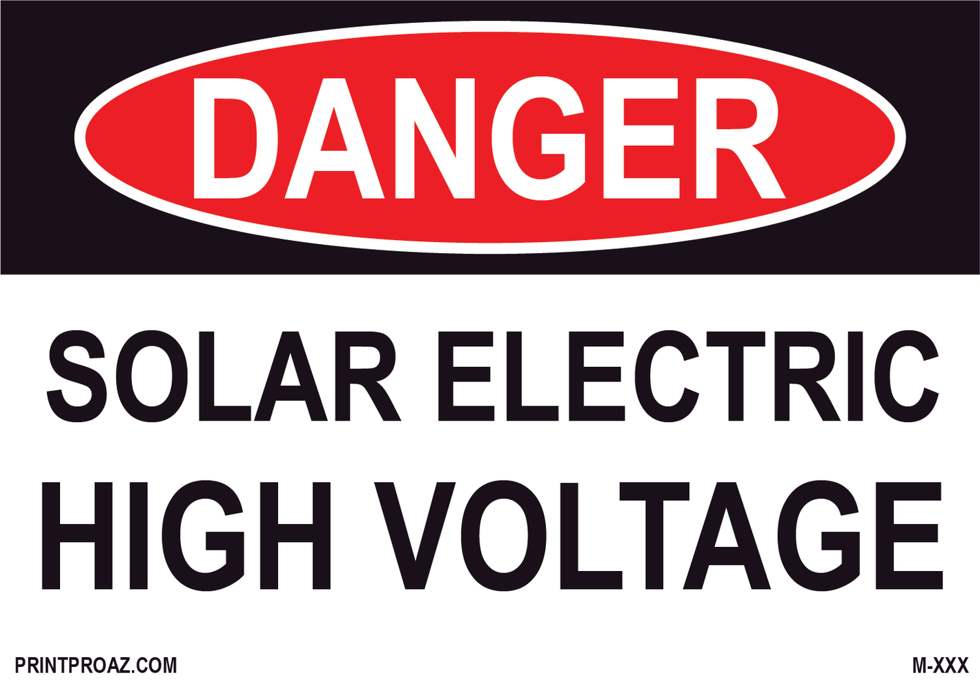 Aluminum Danger Electrical Sign Label M-141-146