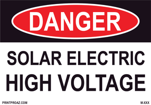 Aluminum Danger Electrical Sign Label M-141-146