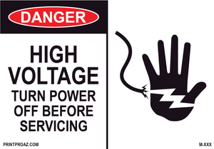 Aluminum Danger Electrical Sign Label M-147-152