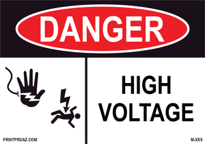 Aluminum Danger Electrical Sign Label M-165-170