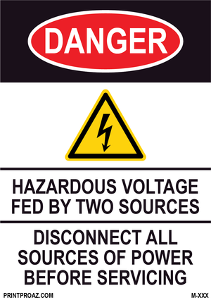 Aluminum Danger Electrical Sign Label M-183-188