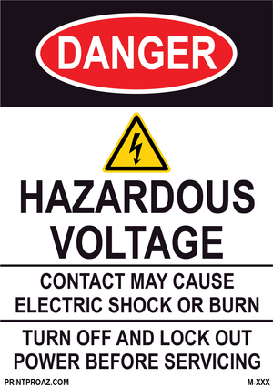 Aluminum Danger Electrical Sign Label M-189-194