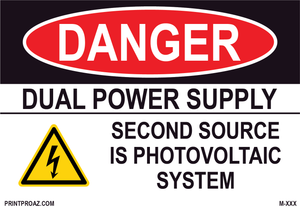 Aluminum Danger Electrical Sign Label M-219-224