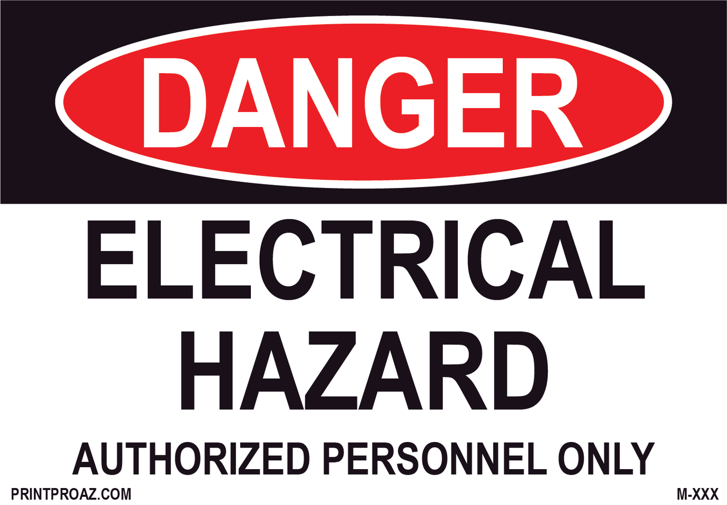 Aluminum Danger Electrical Sign Label M-231-236