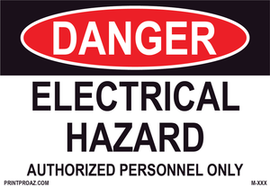 Aluminum Danger Electrical Sign Label M-231-236