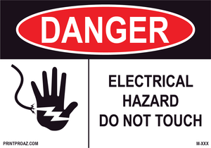 Aluminum Danger Electrical Sign Label M-237-242