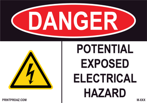 Aluminum Danger Electrical Sign Label M-243-248