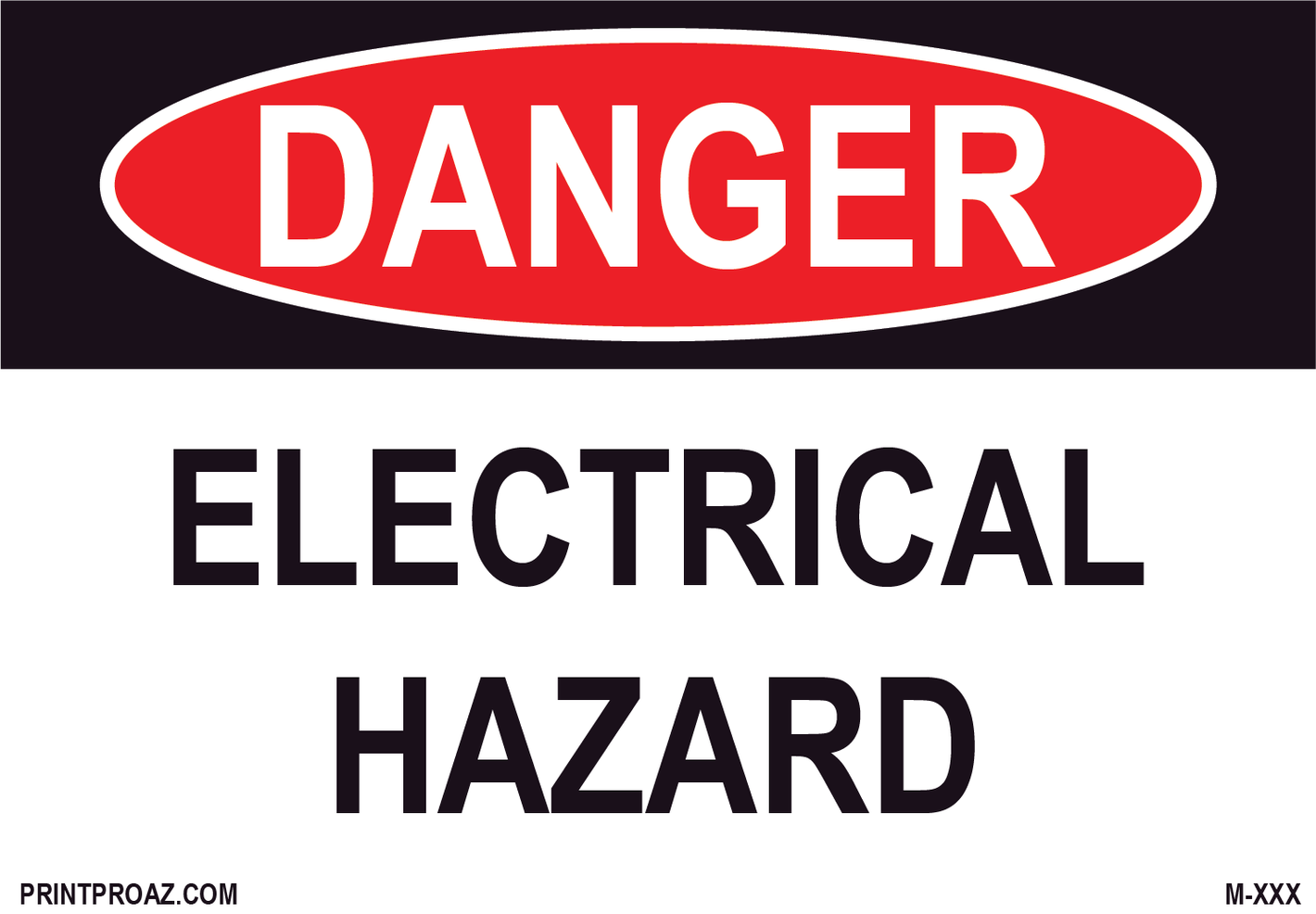 Aluminum Danger Electrical Sign Label M-249-254