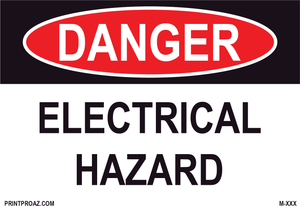 Aluminum Danger Electrical Sign Label M-249-254