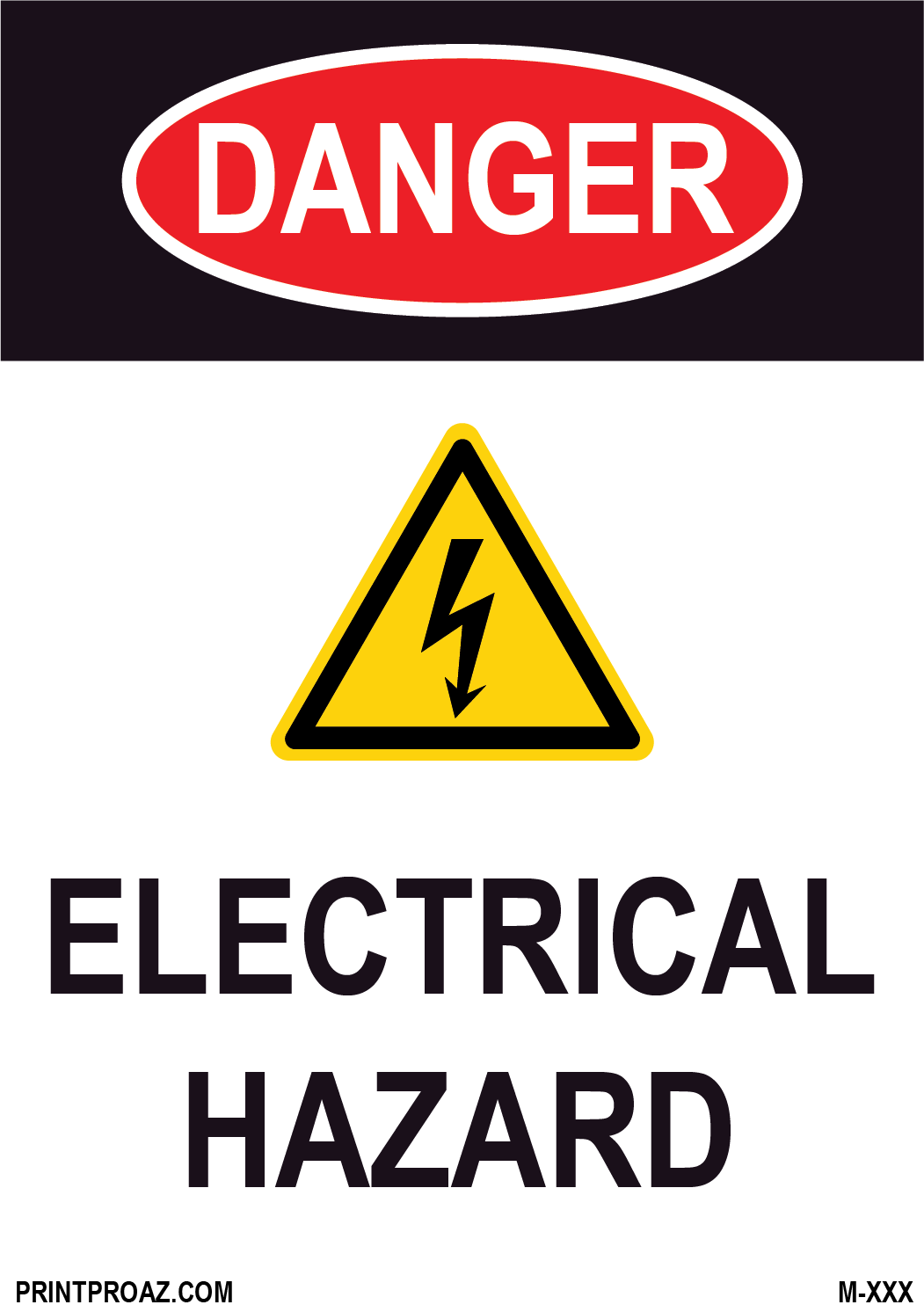 Aluminum Danger Electrical Sign Label M-261-266