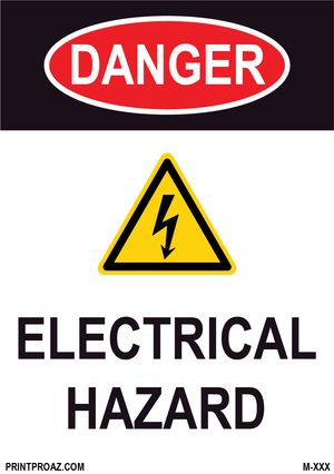 Aluminum Danger Electrical Sign Label M-261-266