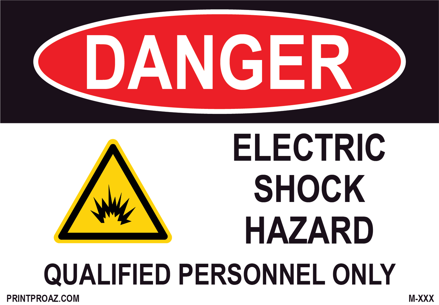 Aluminum Danger Electrical Sign Label M-273-278