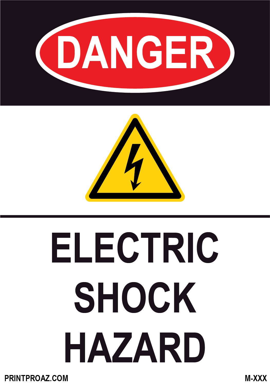 Aluminum Danger Electrical Sign Label M-279-284