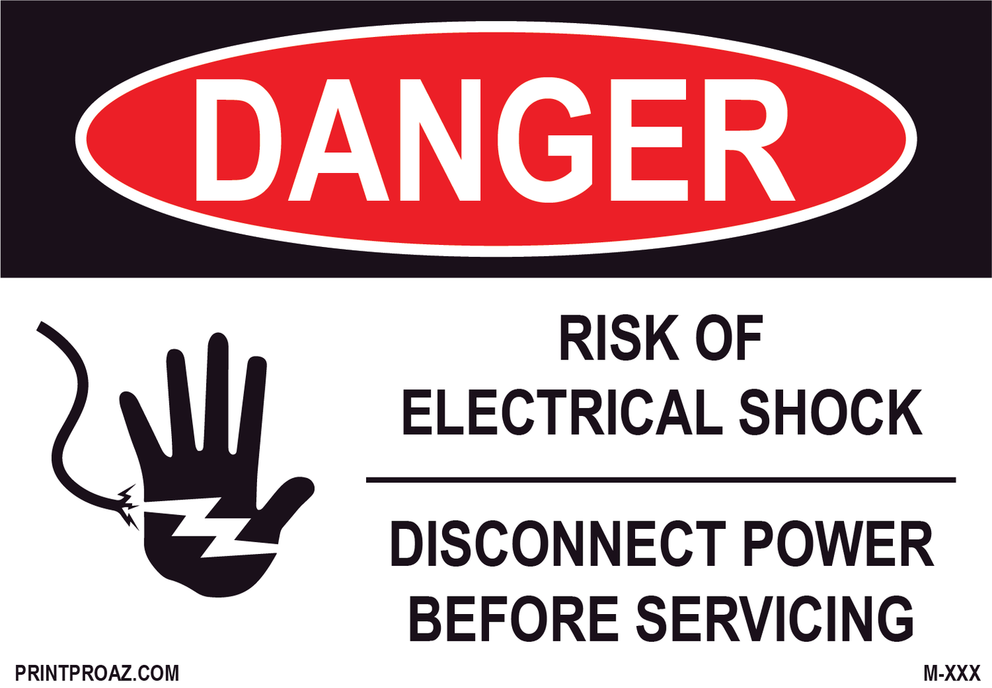 Aluminum Danger Electrical Sign Label M-285-290