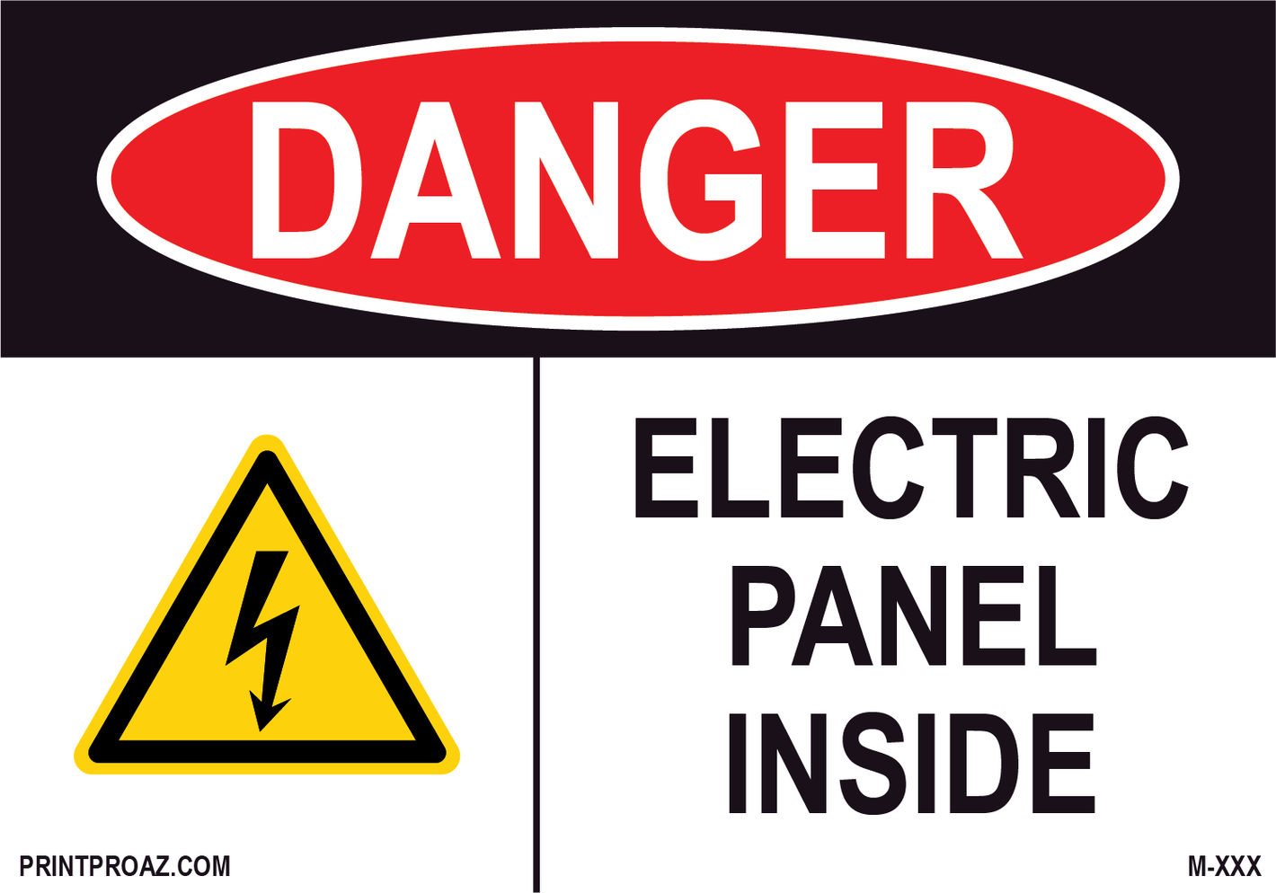 Aluminum Danger Electrical Sign Label M-291-296