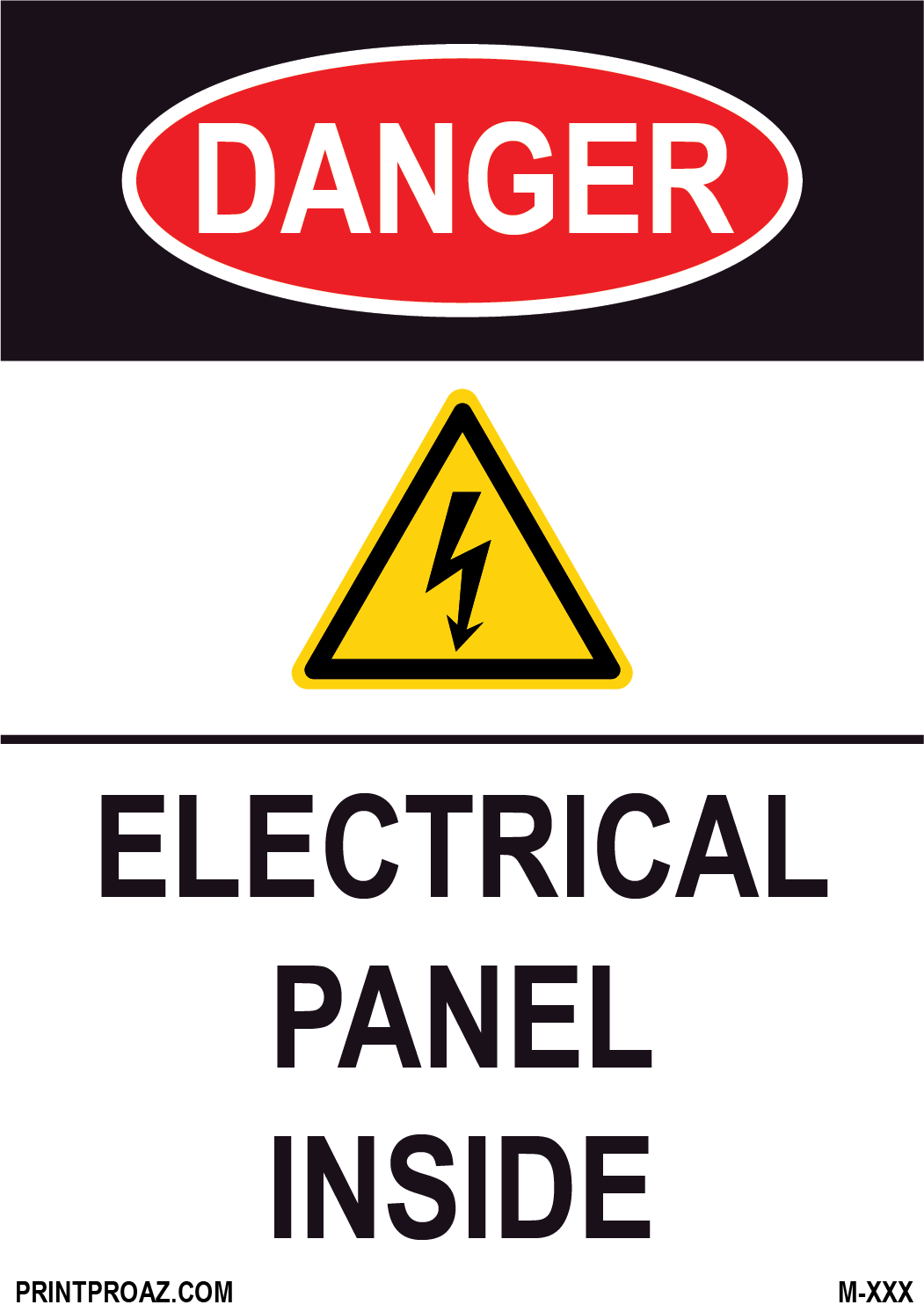 Aluminum Danger Electrical Sign Label M-297-302