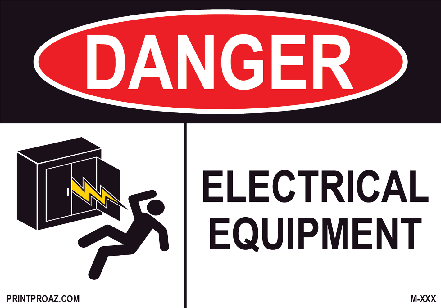 Aluminum Danger Electrical Sign Label M-303-308