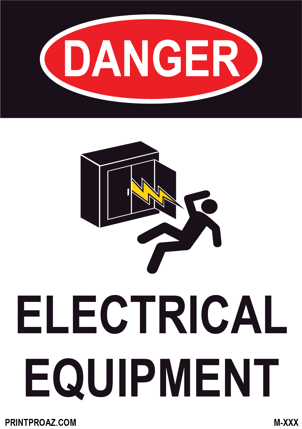 Aluminum Danger Electrical Sign Label M-315-320